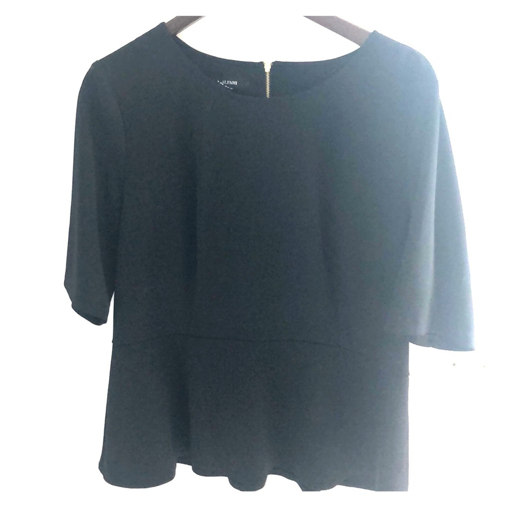 Alfani Black Peplum Top